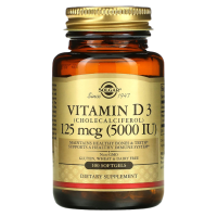 Витамин Д3, 5000 МЕ Солгар (Vitamin D3, 5000 IU Solgar), 120 капсул