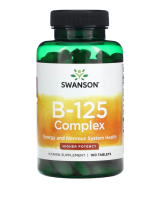Комплекс B-125, с более высокой эффективностью (В-125 Complex), Swanson, 100 таблеток