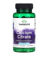 Цитрат кальция (Calcium Citrate) 200 мг, Swanson, 60 капсул