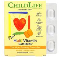 Multi Vitamin SoftMelts со вкусом натурального апельсина ChildLife (ЧайлдЛайф), 27 таблеток