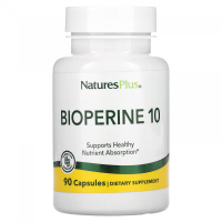 Биоперин (Bioperine) 10 мг, Natures Plus, 90 вегетарианских капсул