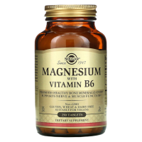 Магний с витамином В6 Солгар (Magnesium with Vitamin B6 Solgar) - 250 таблеток