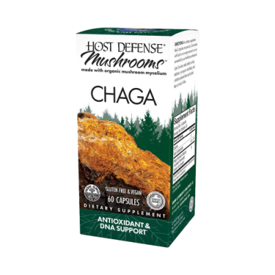 Чага (Chaga), Fungi Perfecti Host Defense, 60 вегетарианских капсул