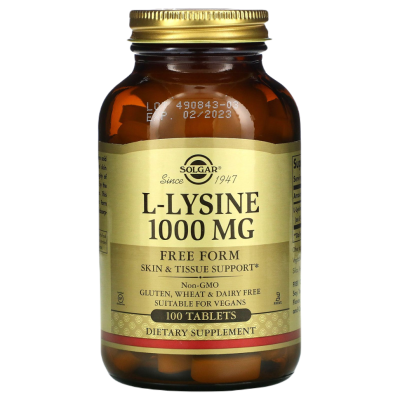 L-Лизин, 1000 мг (L-Lysine, 1000 mg), 100 таблеток