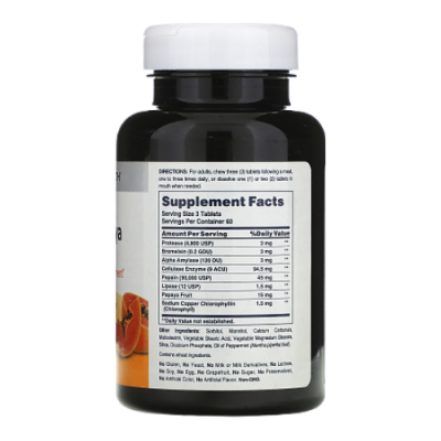 Супер Папайя Энзим Плюс (Super Papaya Enzyme Plus), American Health, 180 жевательных таблеток
