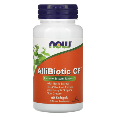 Аллибиотик Нау Фудс (AlliBiotic CF Now Foods), 60 капсул