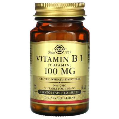 Витамин Б1 (Тиамин) 100 мг, 100 капсул