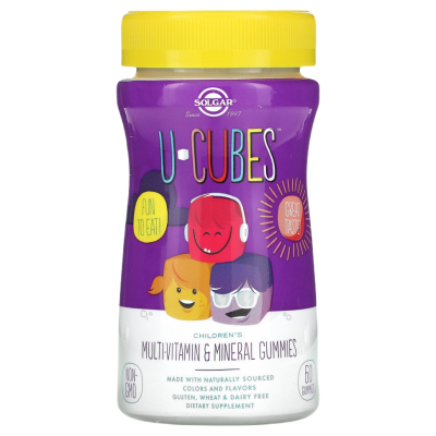 Детские витамины и мультиминералы (U-Cubes), 60 жевательных конфет