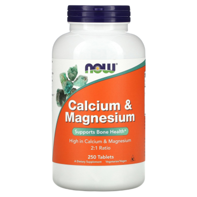 Calcium Magnesium (Кальций и магний Now Foods), 250 таблеток