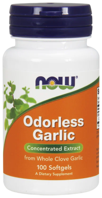 Чеснок экстракт Нау Фудс (Odorlees Garlic Now Foods), 25 мг, 100 капсул