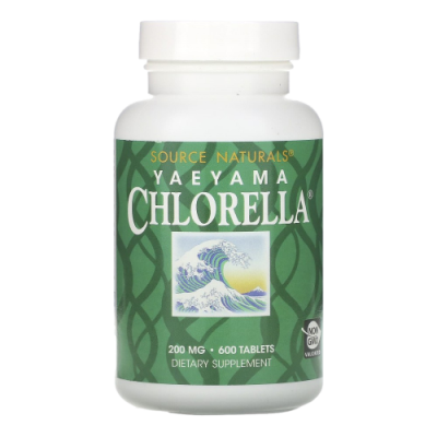 Яэяма Хлорелла (Yaeyama Chlorella) 200 мг, Source Naturals, 600 таблеток