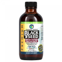 Чистое масло холодного отжима из семян черного тмина (Black Seed), Amazing Herbs, 120 мл