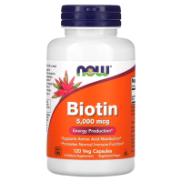 Биотин 5000 мкг Нау Фудс (Biotin Now Foods), 120 капсул