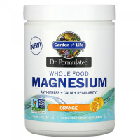 Магний в порошке (Magnesium), со вкусом апельсин, Garden of Life, 197,4 грамм
