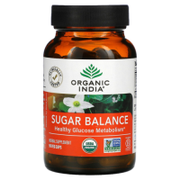 Баланс сахара, здоровый метаболизм глюкозы (Sugar Balance, Healthy Glucose Metabolism), Organic India, 90 вегетарианских капсул