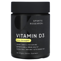 Витамин Д3 (Vitamin D3) 5000 МЕ, Sports Research, 360 гелевых капсул