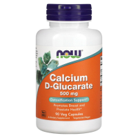 Д-глюкарат кальция (Calcium D-Glucarate) 500 мг, Now Foods, 90 вегетарианских капсул