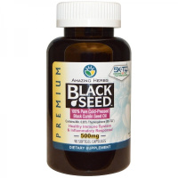 Черный тмин (Black Seed) 500 мг, Amazing Herbs, 90 гелевых капсул