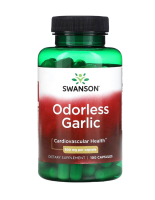 Чеснок без запаха (Odorlees Garlic) 500 мг, Swanson, 100 капсул