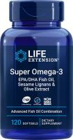 Омега-3 (Super Omega-3) Life Extension, 120 гелевых капсул