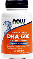 Докозагексаеновая Кислота Нау Фудс (NOW FOODS -  Docosahexaenoic acid DHA), 500 мг - 90 капсул