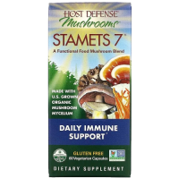 Стамец 7, Ежедневная поддержка иммунной системы (Stamets 7), Fungi Perfecti Host Defense, 60 вегетарианских капсул
