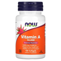 Витамин А Нау Фудс (Vitamin A  Now Foods), 10000 МЕ, 100 капсул