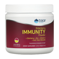 Порошок для иммунитета из бузины, лимон и ягоды (Elderberry Immunity Powder, Lemon Berry), Trace Minerals, 190 грамм