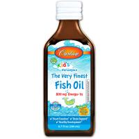 БАД детский очищенный рыбий жир жидкий,масло,омега-3 для детей, для иммунитета от года 800 мг Carls