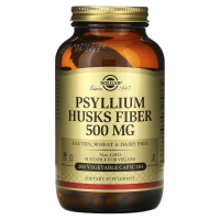 Псиллиум, клетчатка кожицы листа Солгар 500 мг (Psyllium Husks Fiber Solgar 500 mg) - 200 капсул