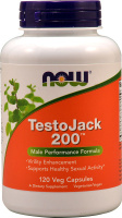 Тесто Джек 200 Комплекс для выработки тестостерона (TestoJack 200), Now Foods, 120 вегетарианских капсул