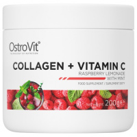 Коллаген + Витамин С (Collagen + Vitamin C) со вкусом малина-мята, OstroVit, 200 грамм