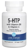 5-гидрокситриптофан c Витамином Б6 и Витамином С (5-HTP with Vitamin B6 & Vitamin C) 100 мг, Lake Avenue Nutrition, 60 вегетарианских капсул
