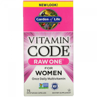 Витаминный код для женщин (Vitamin Code Raw One For Women), Garden of Life, 75 вегетарианских капсул