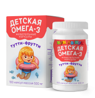 Кук Ля Кук Детская Омега-3 тутти-фрутти жевательные капсулы массой 500 мг, 100 шт