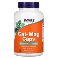 Кальций и Магний + Витамин Д-3 (Cal-Mag Caps with Trace Minerals Vitamin D3), Now Foods, 240 капсул
