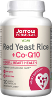 Красный ферментированный рис + Коэнзим Q10 (Red Yeast Rice + Co-Q10), Jarrow Formulas, 120 вегетарианских капсул