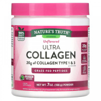 Ультра Коллаген (Ultra Collagen Powder) без добавок, Nature's Truth, 198 грамм