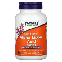 Альфа-Липоевая Кислота Экстра (Alpha Lipoic Acid Extra) 600 мг, Now Foods, 120 вегетарианских капсул