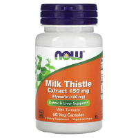Экстракт Расторопши Силимарин (Milk Thistle Silymarin) 150 мг, Now Foods, 60 вегетарианских капсул