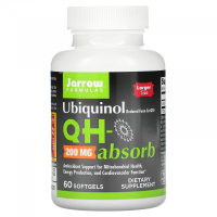 Убихинол (Ubiquinol QH-Absorb) 200 мг, Jarrow Formulas, 60 гелевых капсул