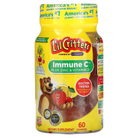 Иммунный Витамин С с цинком и витамином Д (Immune C plus Zinc & Vitamin D) L'il Critters, 60 жевательных мармеладок