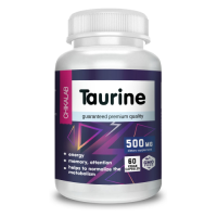 Таурин (Taurine), 500 мг, Chikalab, 60 вегетарианских капсул.