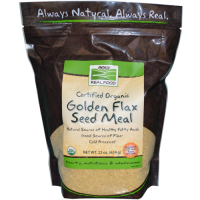 Органика, Золотые семена льна  Нау Фудс(Organic Golden Flax Seed Meal  NOW Foods,), 624 грамма