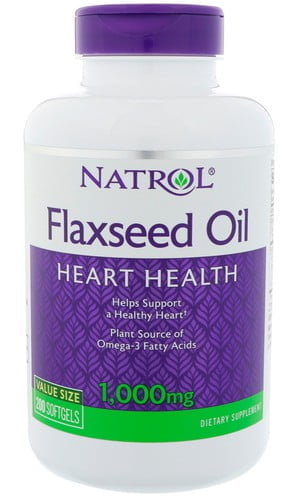 Flax Seed Oil, 1000 mg, 200 капсул