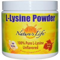 L-лизин порошок (L-Lysine Powder), Nature's Life, 200 грамм