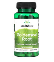 Корень желтокорня (Goldenseal Root) 125 мг, Swanson, 100 капсул