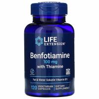 Бенфотиамин  (Benfotiamine with Thiamine) 100 mg Life Extension,120 вегетарианских капсул