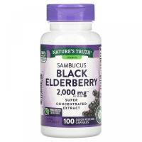 Черная Бузина (Sambucus Black Elderberry), 2000 мг, Nature's Truth, 100 капсул быстрого высвобождения