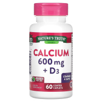 Кальций 600 мг плюс витамин Д3 (Calcium 600 mg + D3), Nature's Truth, 60 капсул